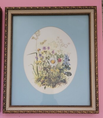 Vintage#4472 Framed Flower Art crafted by Franklin Picture