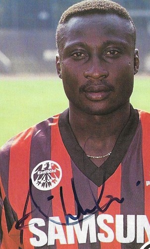 TONY YEBOAH LEEDS UNITED 1995-97 EX EINTRACT FRANKFURT ORIGINAL AUTOGRAPHED CARD - Picture 3 of 4