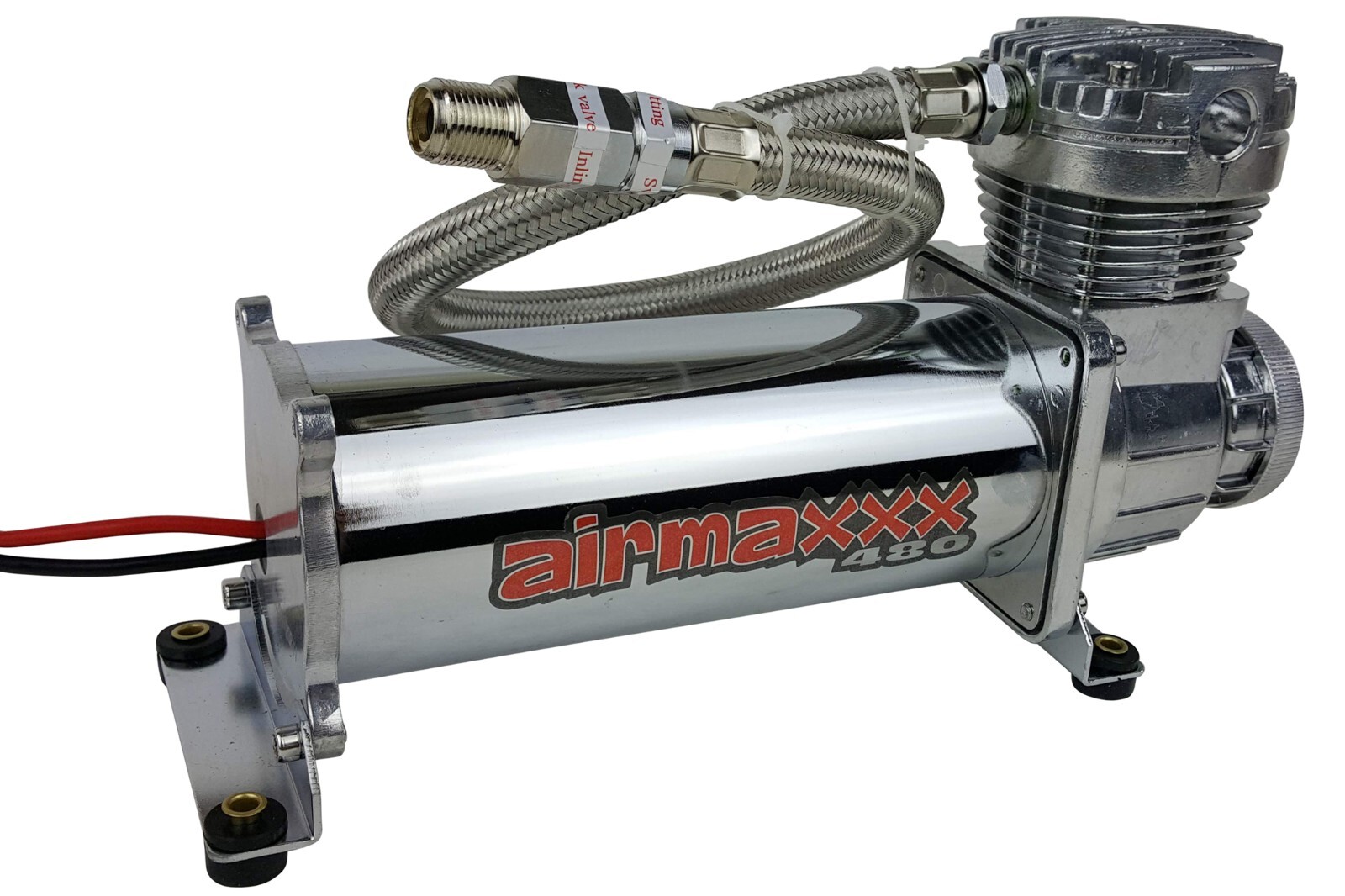 airmaxxx 480 Chrome Air Compressor For Air Horn Or Air Suspension 90/120 psi