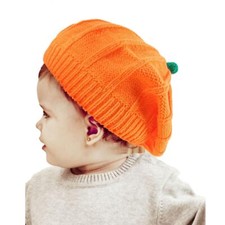 Halloween Pumpkin Beret Hat Mommy and Me Halloween Beanie Knit Hat Winter War...