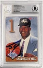 1992-93 NBA Hoops Shaquille O'Neal Signed RC Magic #A BAS Beckett Witnessed