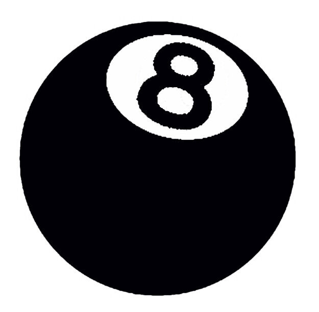 8 Ball Decal - 2 Pack Billiard Pool Ball Sticker - Choose Color Size