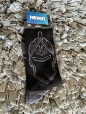 Fortnite Mens Black Knight crew socks 1 pair 6-12 NWT