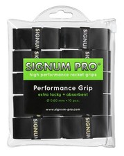 Signum Pro - Impugnatura prestazioni - Overgrips tennis 0,60 mm - confezione da 10 - nero