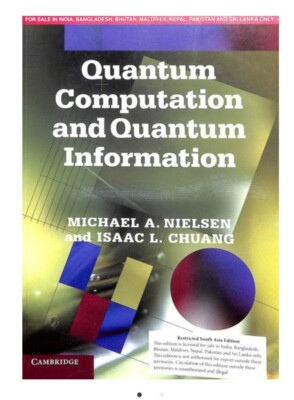 Quantum Computation and Quantum Information by NIELSEN NEW Intl Paperback