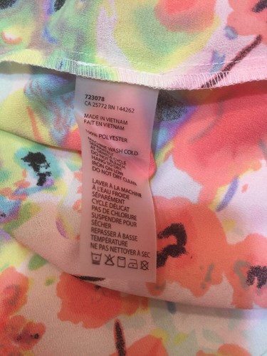 FYLO London Sleeveless Top Floral Print Draped Top Blouse Womens Size M - Picture 10 of 10