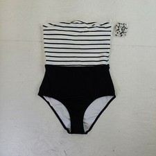 Victoria's Secret Swim Suit NWT Striped beach straps Small one piece