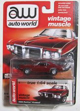AUTO WORLD R2 VINTAGE MUSCLE 1969 PONTIAC FIREBIRD 400 3 1:64 Rubber Tires 399