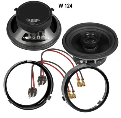 Mercedes  A124 Cabrio Lautsprecher 12cm  Koaxe vorne und hinten inkl. Adapter