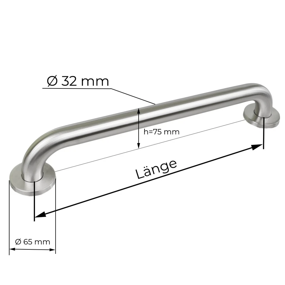 Haltegriff Badewannengriff EDELSTAHL Duschgriff Einstiegshilfe Wandgriff GRIFF - Bild 2 von 4