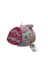 NEW Squishmallow 3.5” LESLIE the TIE DYE LLAMA Clip On Valentine 2021 Easter 