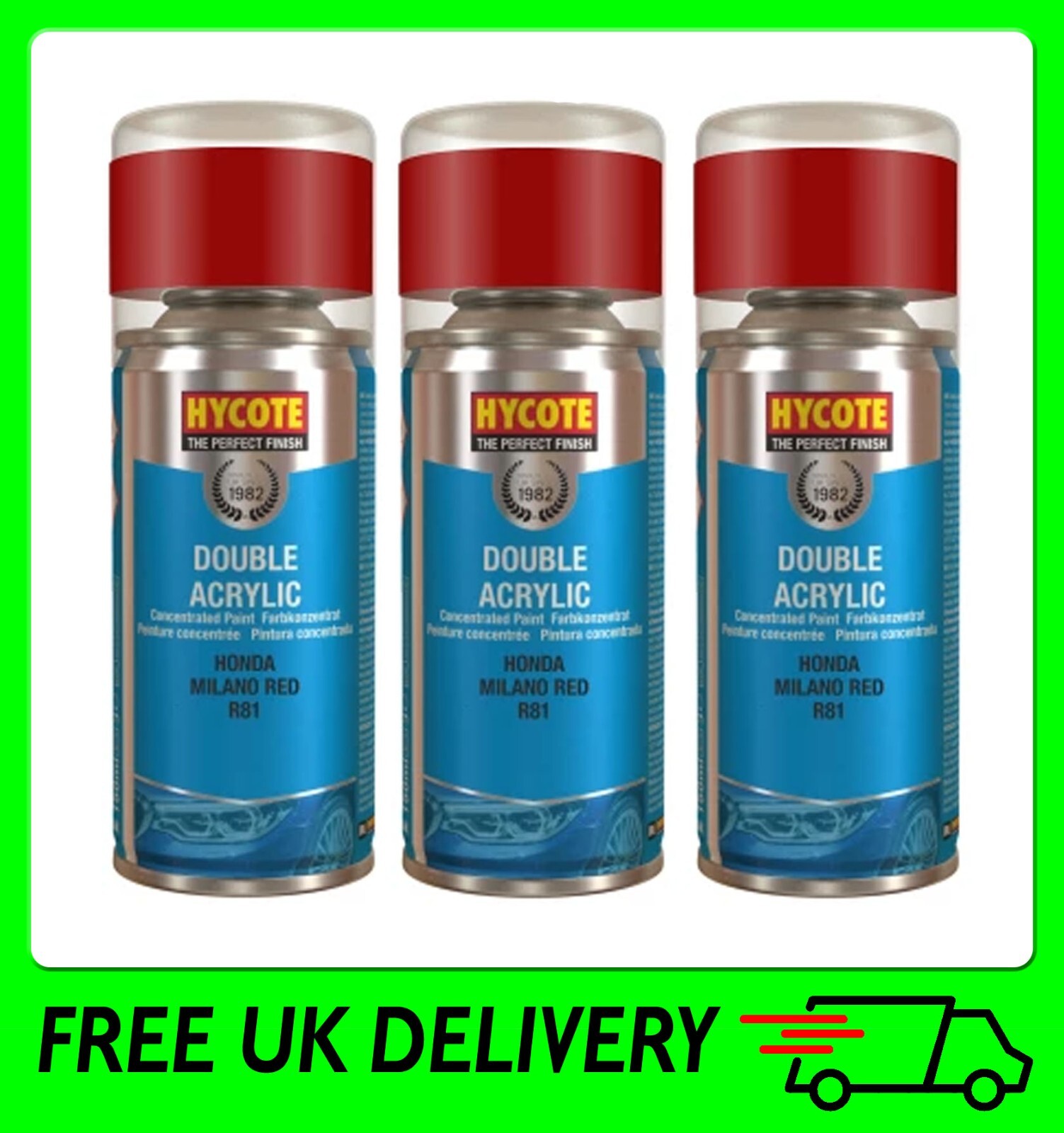 Double Acrylic Aerosol Car Spray Paint, Honda Milano Red, 150 ml - Image 7