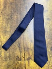 Solid Navy Tie 100 Silk Men's Necktie 57  Brand Unknown