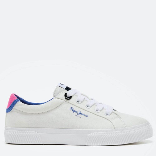 ✓ ZAPATILLAS Blancas de Tela Pepe Jeans London Niña Mujer KENTON Lonas  Lonetas | eBay