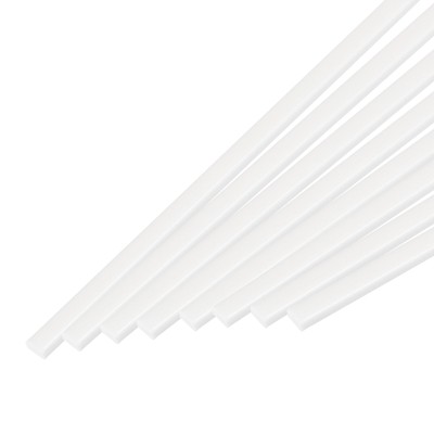 20pcs ABS Rectangle Rod, 2x4x250mm ABS Stick Solid Bar, White Rods
