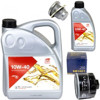 MotoröL Set 10W-40 6 Liter + ÖLfilter SM 142/1 + Schraube FüR Renault Megane I