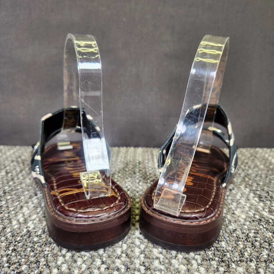 Sandalias informales Sam Edelman Hera para mujer talla 6M negras crema sin cordones de negocios Foto 4 de 4