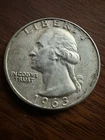 1963-D Washington 90% Silver Quarter
