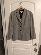 Talbots Women's Blazer, Black Tweed, Size 14
