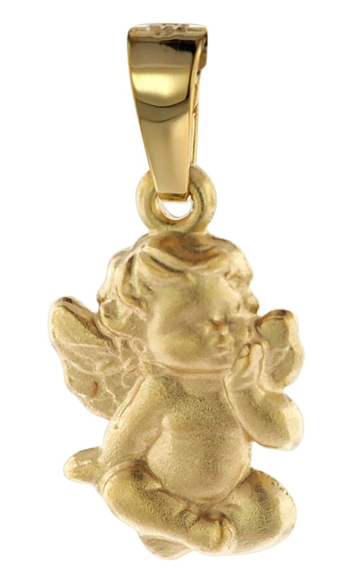 TRENDOR Schmuck Engel Kinder-Anhänger Gold 585 08801