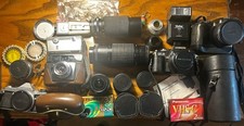Vintage Cameras And Lenses - Pentax, Kodak, Zeiss Ikon, Minolta 16, Hawkeye B