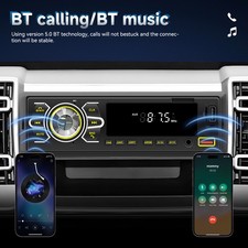 Bluetooth Car Stereo Radio Audio In-Dash FM Aux Input Receiver TF USB MP3 Player