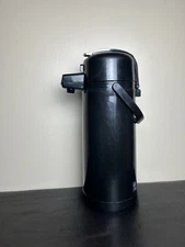 Service Ideas 2.2L Push Dispenser Airpot Thermal Coffee/Tea Carafe EUC