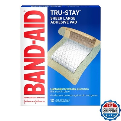 Band-Aid Brand Tru-Stay Sheer Adhesive Pads for First Aid & Wound Care