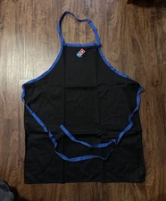 NEW Domino's Pizza One Size Fits All Black Embroidered Employee Apron