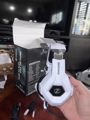 ONIKUMA XW1 White/Black Wired Gaming Headset USB 3.5mm Over-Ear Boom Mic