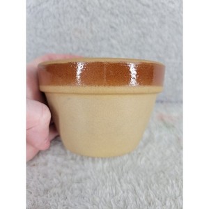 Gres Gien France Stoneware Ceramic Cooking Bowl Dish Brown Tan 2.5" x 3.5"