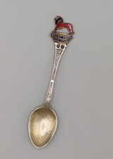 Antique 1924 British Empire Exhibition Enamel Souvenir Teaspoon &ndash; Wembley