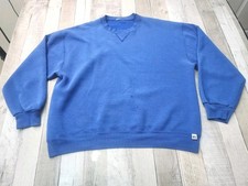 Vtg 90s Blank Russell Athletic Faded Blue Crewneck Sweater 2XL Runs Small