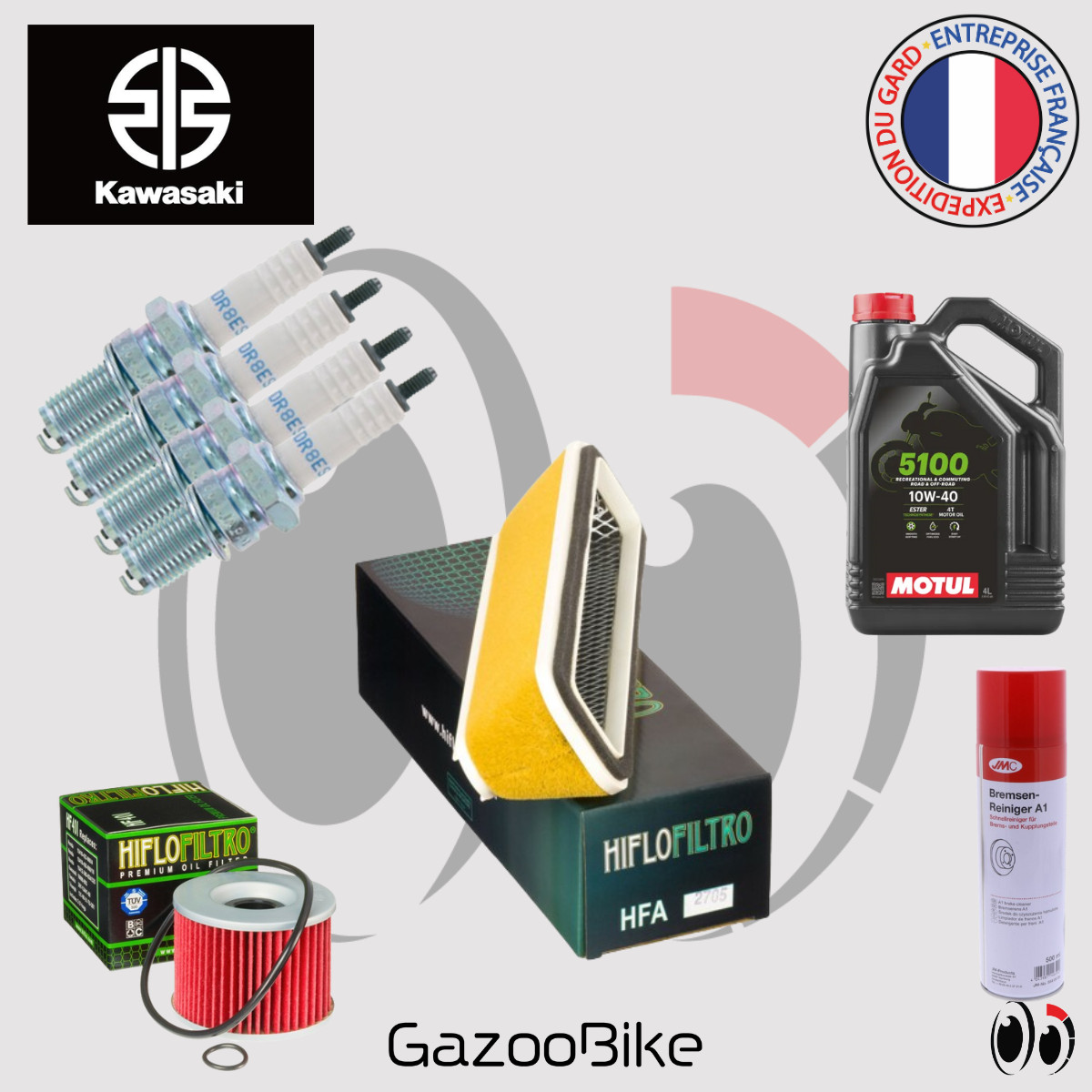 Kit Vidange KAWASAKI ZL 900 Eliminator 1985-1986 Huile MOTUL pour Résoudre les Ratés