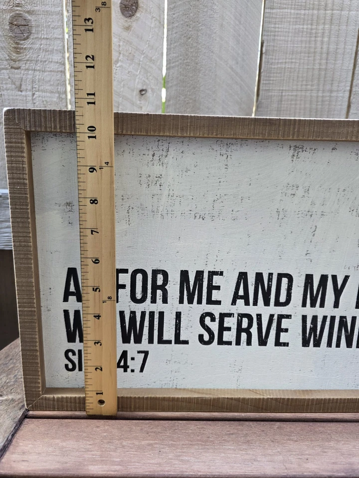 As For Me And My House We Will Serve Wine Wall Art Sign Primitives By Kathy - Image 2 of 4