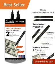 Professional Grade 2 Pack Bill Detector Pens - Accurate Fraud Protection Tool