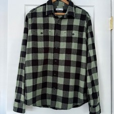 SONOMA Plaid Flannel Long Sleeve Button Up Shirt Men's Size Medium Holiday Sport