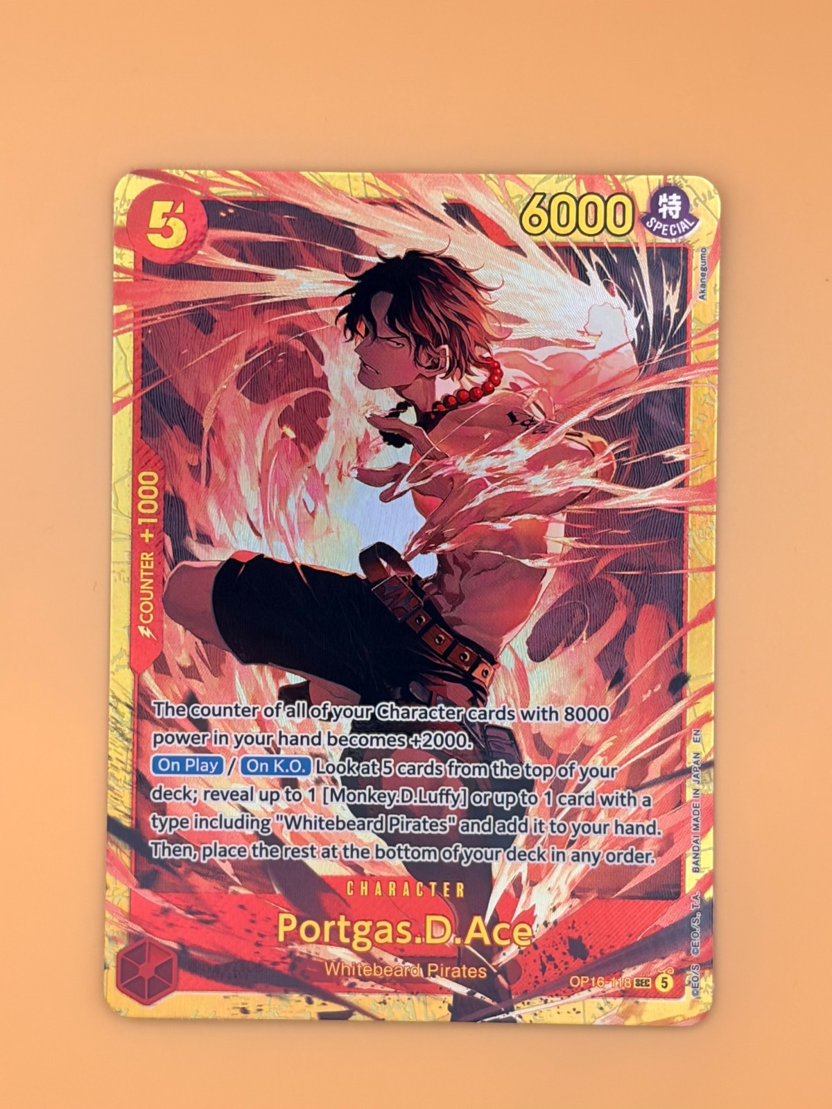 Portgas.D.Ace (118) OP16-118 The Time of Battle Foil