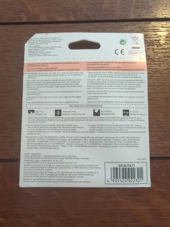 Sony 8Gb MicroSDHC Memory Card - Image 2 of 2