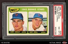 1965 Topps #449 Jerry Hinsley / Gary Kroll Mets RCs RC PSA 8 - NM/MT