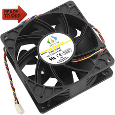 HVVH Dual Ball Bearings High Speed Durable 4 Pin DC 12V 5A 7000 RPM Cooling Fan