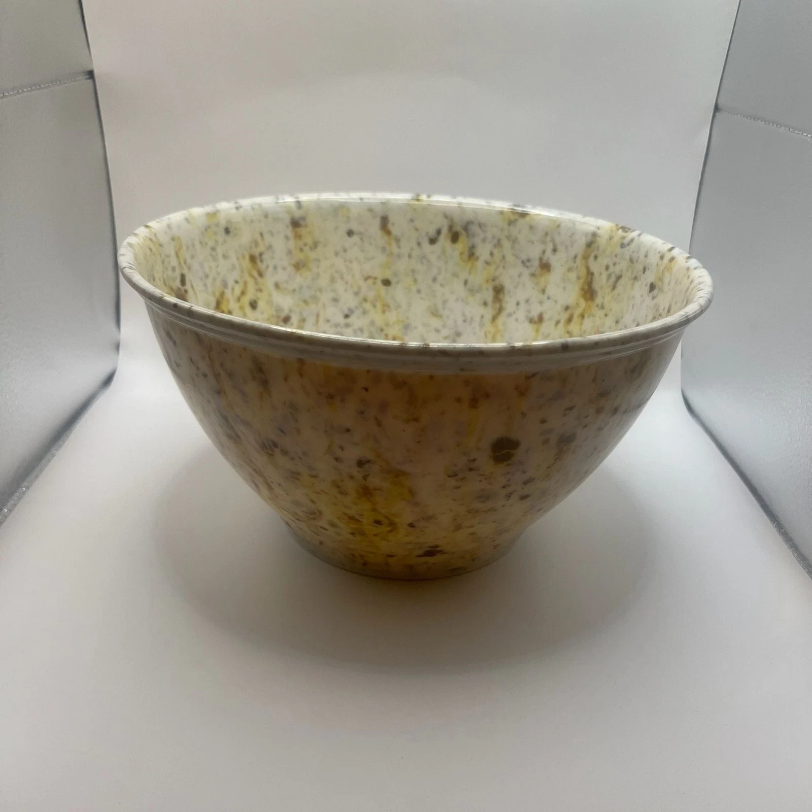 Rachael Ray Garbage Bowl by Precidio Inc. 10” Melamine Tan Confetti Mixing Bow