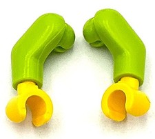 Lego New Pair of Lime Arms and Yellow Hands Minifigure