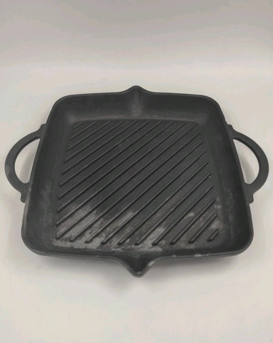 The Pioneer Woman 11" Cast Iron Square Grill with Dual Handles and Spouts