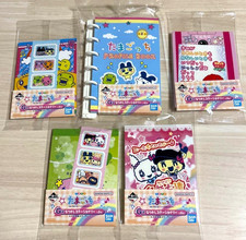 Set of 5 Tamagotchi Nostalgic Stationery Profile Book Notepad Sticker Japan New