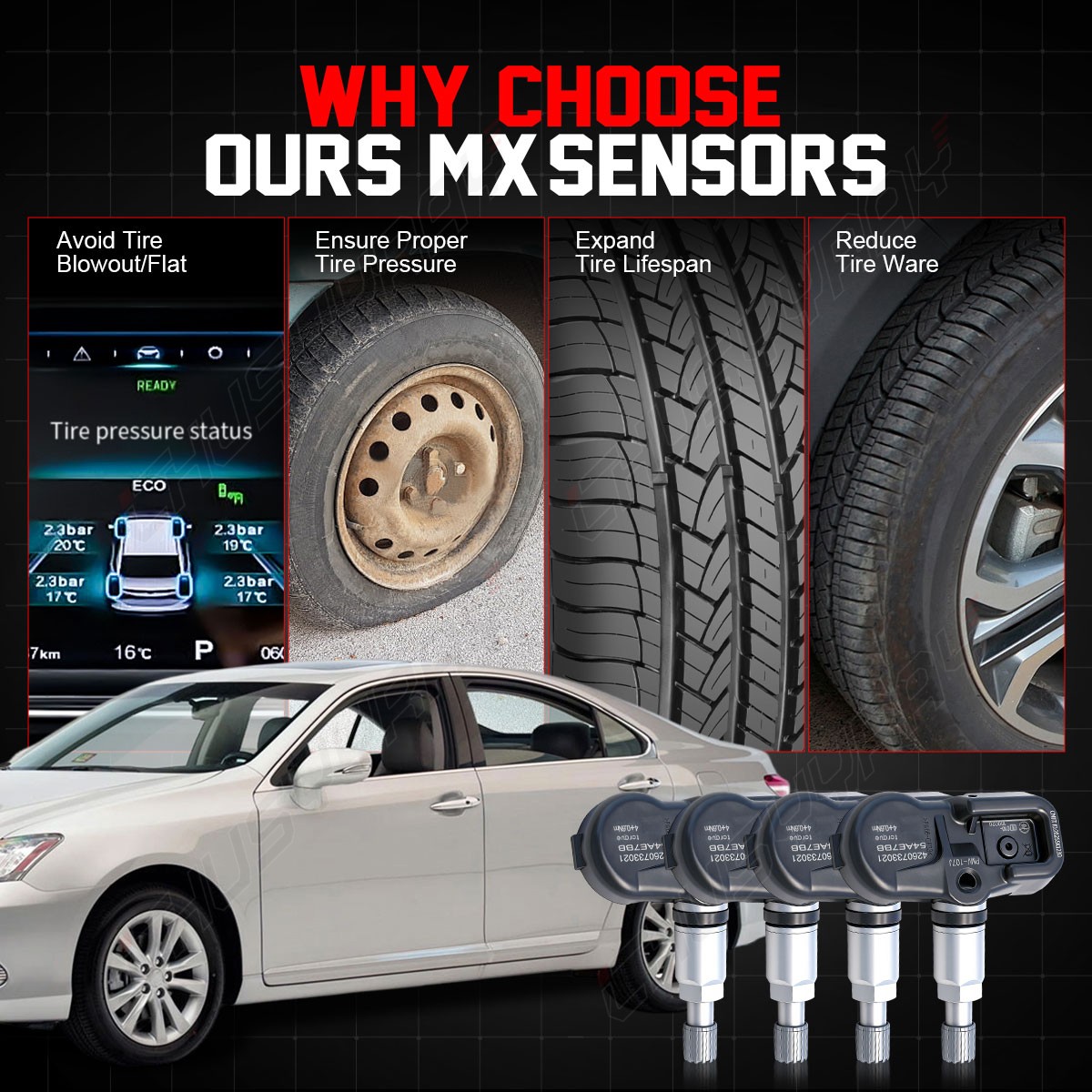 Lexus LFA 2011-2016 Tpms sensors Set