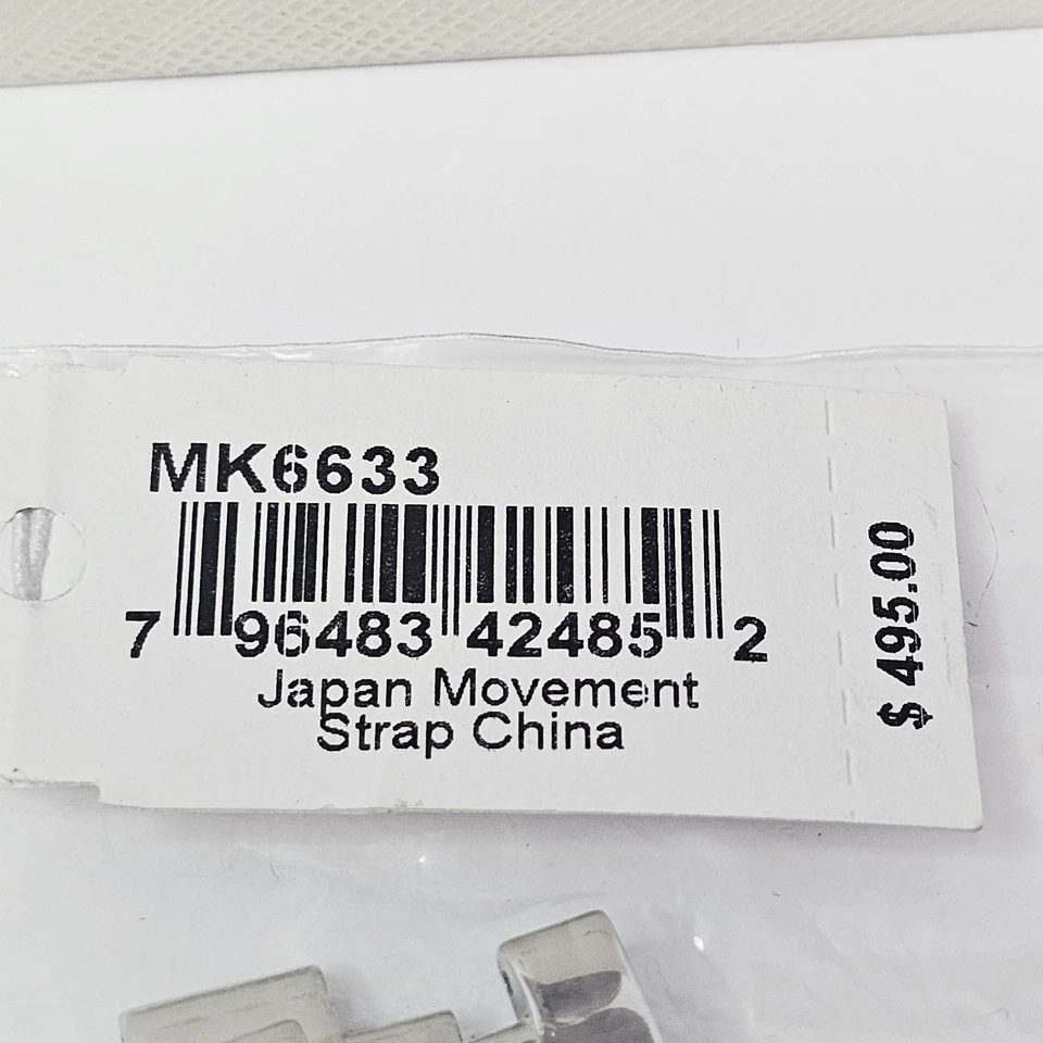 Reloj Michael Kors de gran tamaño Pave Glitz plateado MK6633 movimiento Japón con caja  Foto 4 de 4