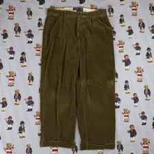 Vintage Polo Ralph Lauren Brown Corduroy Andrew Pants Size 34/30