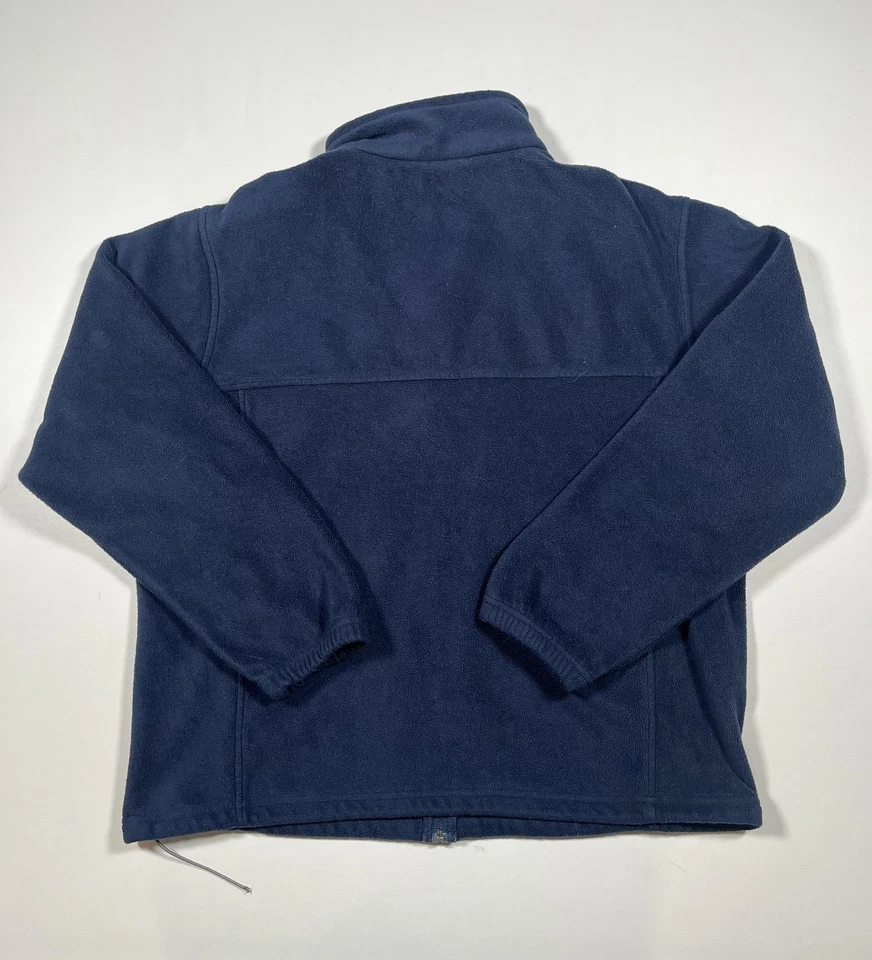 贝斯专业商店夹克男式大号海军蓝羊毛全拉链立领口袋 — 第 2/4 张图片