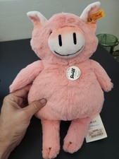 14" STEIFF PIGGILEE PINK PLUSH HAPPY FARM PIG STUFFED ANIMAL NWT, BUTTON IN EAR